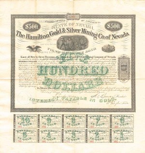 Hamilton Gold and Silver Mining Co. of Nevada - Bond (Uncanceled)